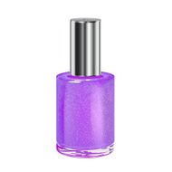 Nail polish with silver cap on a white background Vector N2