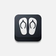 square button slippers N13