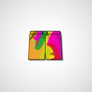 Abstract illustration on shorts N21