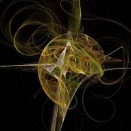 Digital Fractal on Black N869