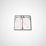 Abstract illustration on shorts N25