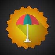Summer Travel Umbrella flat vector icon