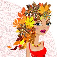 beautiful girl face on sepia background