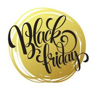 Black friday golden text design Vector illustration N2