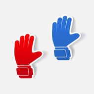 realistic design element gloves N25