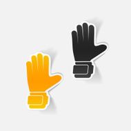 realistic design element gloves N26
