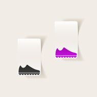 realistic design element sneakers N42