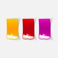 realistic design element sneakers N44