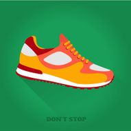 Vector icon shoes for training Running shoe sneaker isolated on