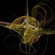Digital Fractal on Black N1083
