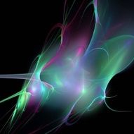 Digital Fractal on Black N1087