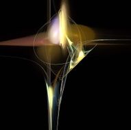 Digital Fractal on Black N1088