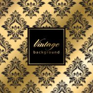 Abstract vintage seamless damask pattern N19