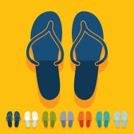 Flat design slippers N9