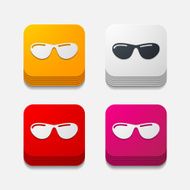 square button sunglasses N32