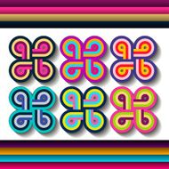 Vector background set