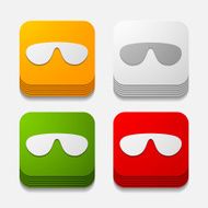 square button sunglasses N33