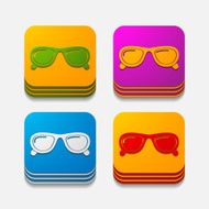 square button sunglasses N34