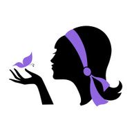woman with butterfly