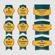 Vintage premium quality labels set N7