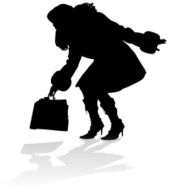 Vector silhouette of a woman N472