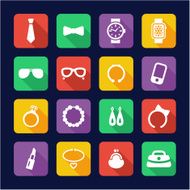 Accessories Icons Flat Design