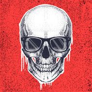 Cool skull in glasses
