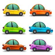 Colorful cartoon cars