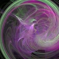 Digital Fractal on Black N1112