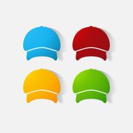 Paper clipped sticker headgear Cap N4