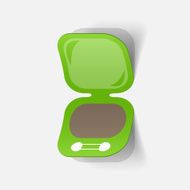 Realistic paper sticker cosmetic powder N7