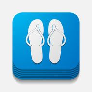 square button slippers N14