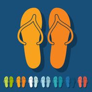 Flat design slippers N10