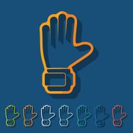 Flat design gloves N7