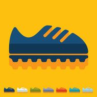 Flat design sneakers N14