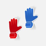 realistic design element gloves N27