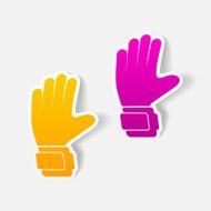 realistic design element gloves N28