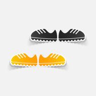 realistic design element sneakers N46