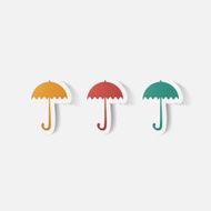 Paper clipped sticker umbrella N3