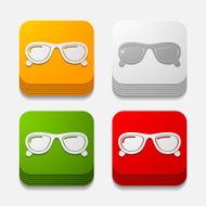 square button sunglasses N36