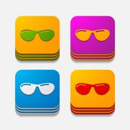 square button sunglasses N37