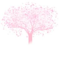 Valentine tree with hearts EPS 8