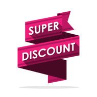 Super discount Label ribbon design