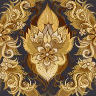 Traditional floral pattern in retro style N3