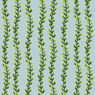 Seamless striped texture with plants