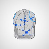 Abstract illustration on peaked cap N23