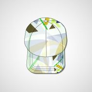 Abstract illustration on peaked cap N27