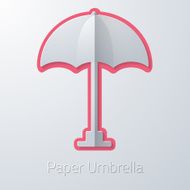 Summer Travel Paper Umbrella flat vector icon N2
