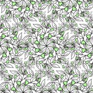 Painted flowers Seamless vector background N6