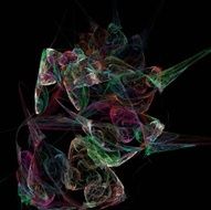 Digital Fractal on Black N1187